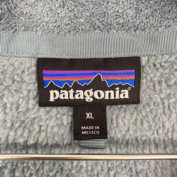 Patagonia Jacket Womens XL Blue Polartec ThermalPro Fleece Quarter Snap Pullover - Picture 4 of 13